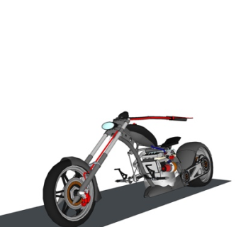 现代摩托车su模型