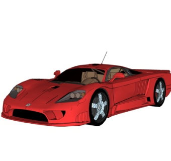 现代跑车su模型
