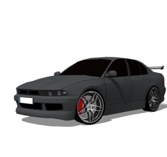 现代跑车su模型