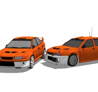 现代跑车su模型