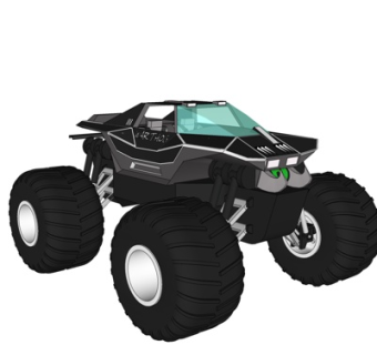 现代越野车su模型