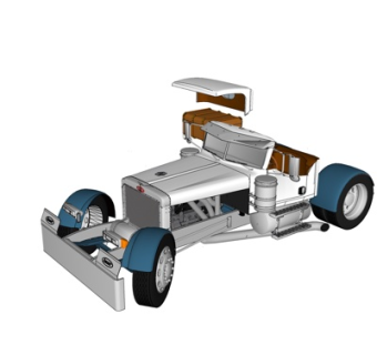 现代老爷车su模型