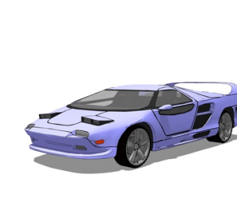 现代跑车su模型