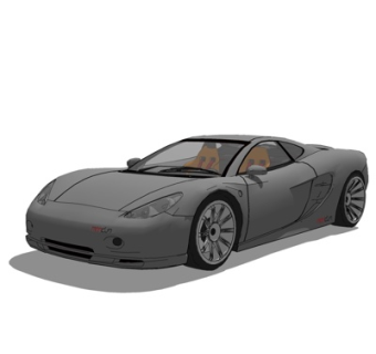 现代跑车su模型