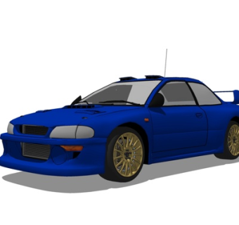 现代跑车su模型