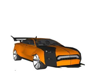 现代跑车su模型