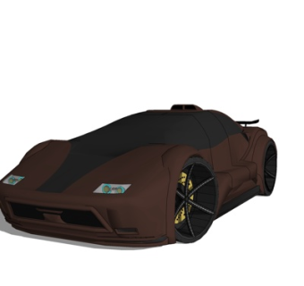 现代跑车su模型