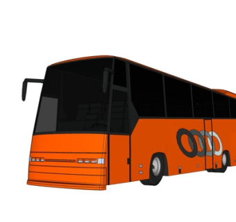 现代大型客车su模型