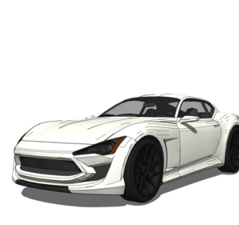 现代跑车su模型