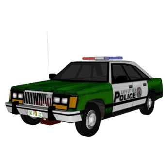 现代警车su模型