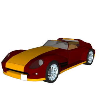 现代敞篷跑车su模型