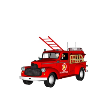 现代消防车su模型