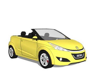 现代敞篷跑车su模型