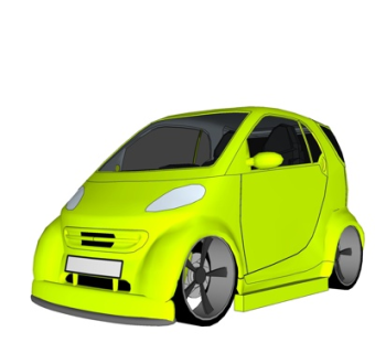 现代代步车su模型