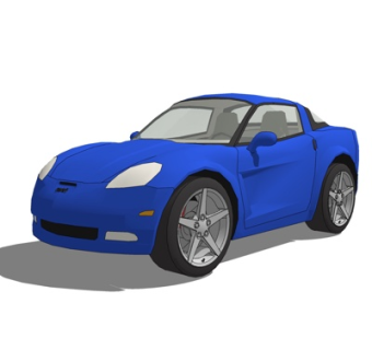 现代代步车su模型