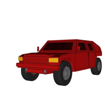 现代越野车su模型