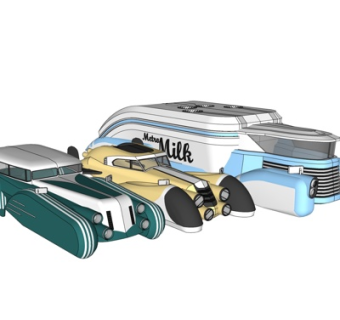 现代老爷车su模型