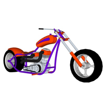 现代摩托车su模型