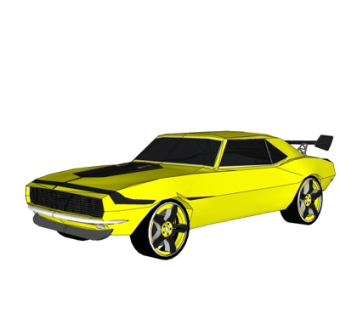 现代跑车su模型