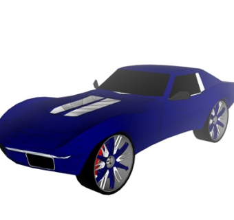 现代跑车su模型