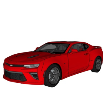 现代跑车su模型