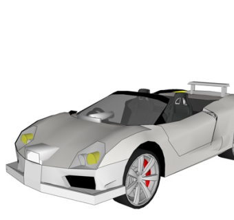 现代跑车su模型