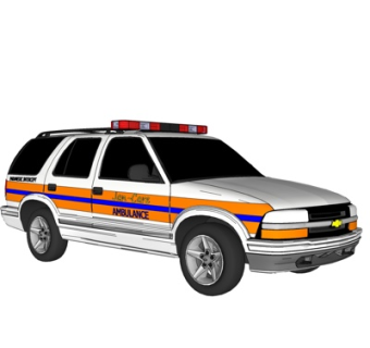 现代警车su模型