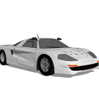 现代跑车su模型