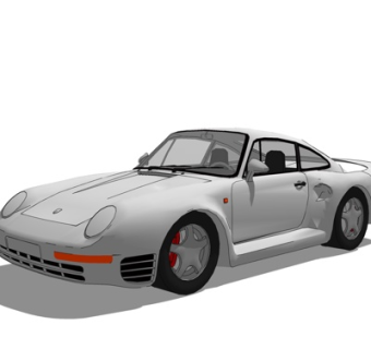 现代跑车su模型