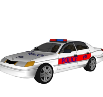现代警车su模型