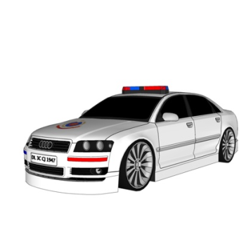 现代警车su模型