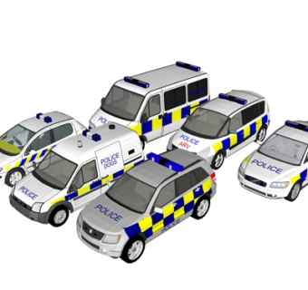 现代警车su模型