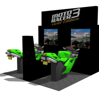 现代摩托车游戏机su模型