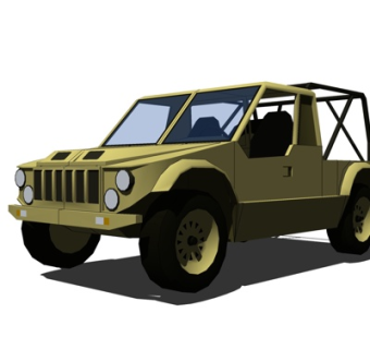 现代越野车su模型