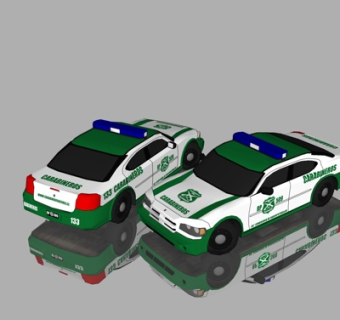 现代警车su模型