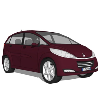 现代家用汽车su模型