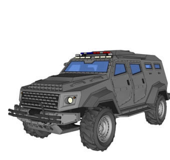 现代陆地战车su模型