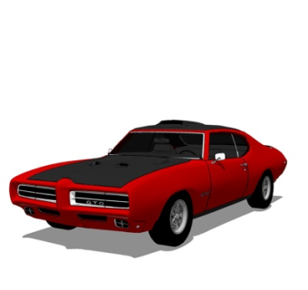 现代小汽车su模型