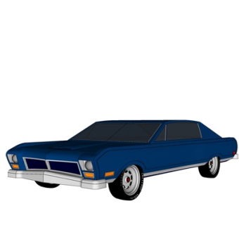 现代小汽车su模型