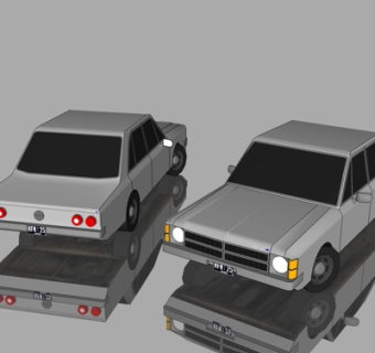 现代小汽车su模型