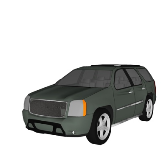 现代小汽车su模型