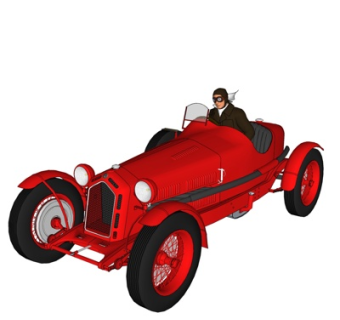 现代老爷车su模型