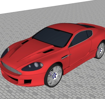 现代小跑车su模型