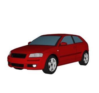 现代小汽车su模型