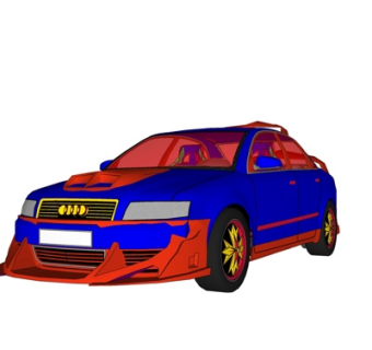 现代奥迪汽车su模型