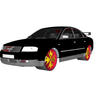 现代奥迪汽车su模型