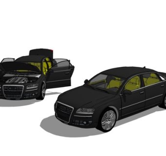 现代奥迪汽车su模型