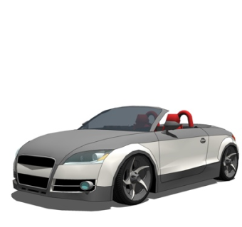 现代小跑车su模型