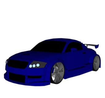 现代小跑车su模型