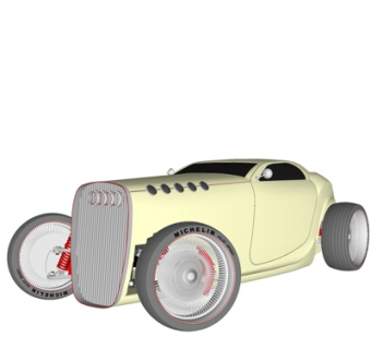 现代奥迪老爷车su模型